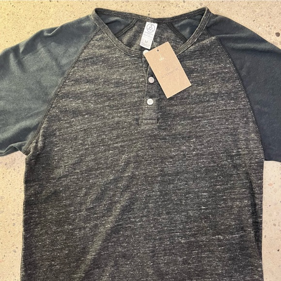 NWT Alternative Apparel 3/4 Sleeve Henley US M - Picture 4 of 4